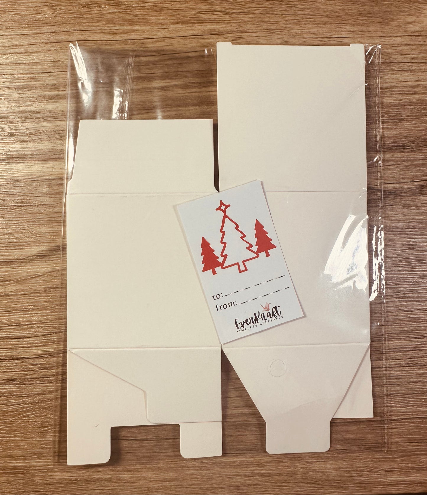 Box with Tag - White